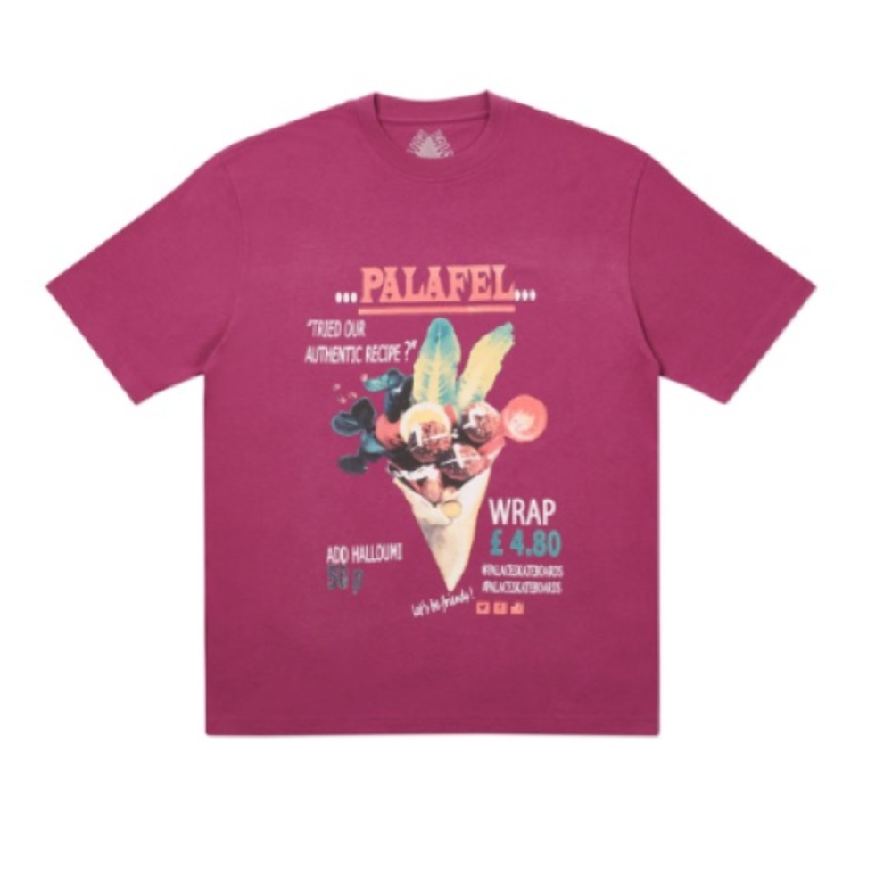PALACE SKATE TEE PALAFEL in wine